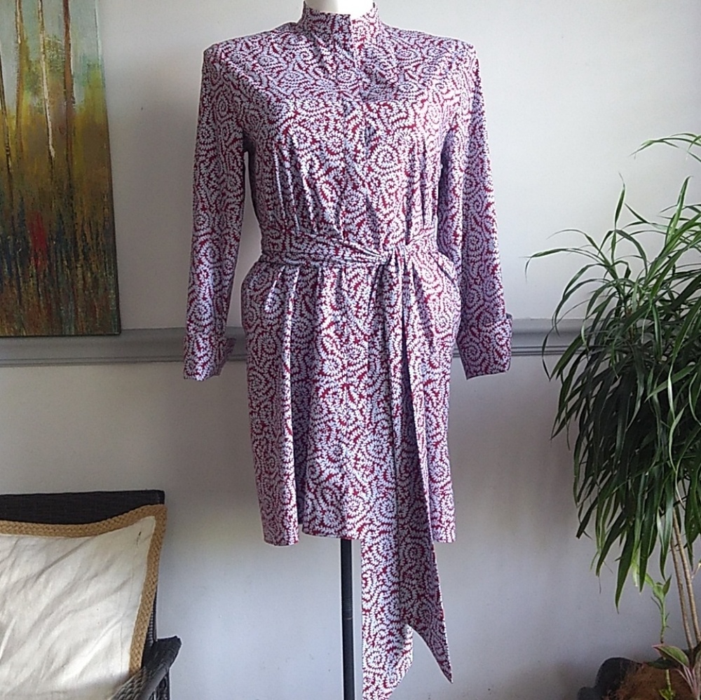 DVF shirt dress Red & Grey